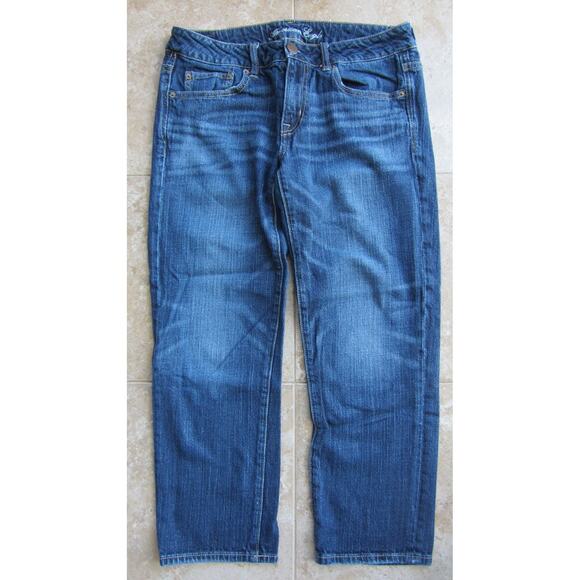 American Eagle "Boy Fit" Mid-Rise Size 8 Ankle Jeans - Picture 1 of 3
